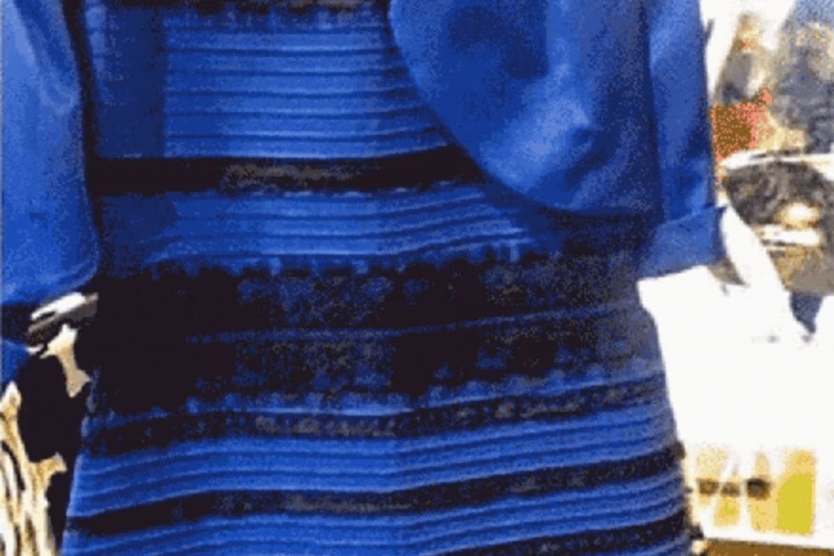 White And Gold Dress Illusion