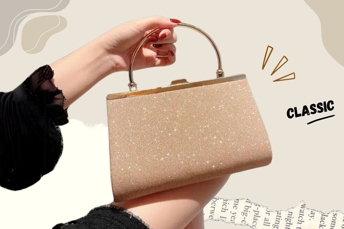 Glitter Ruched Evening Bag – The Elegant Clip Clutch Purse for Every Occasion