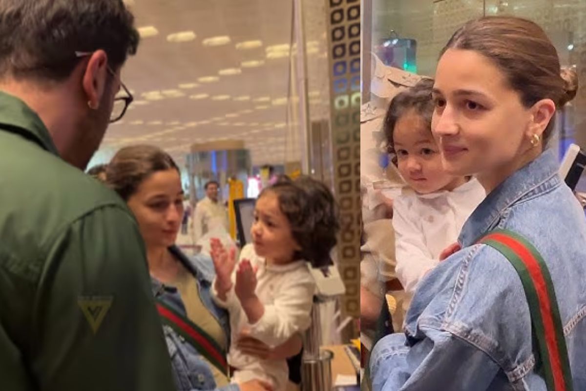 alia bhatt and raha at airport